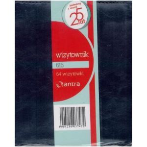 Wizytownik Antra dwuklatkowy 616 Granatowy, na 64 wizytówki